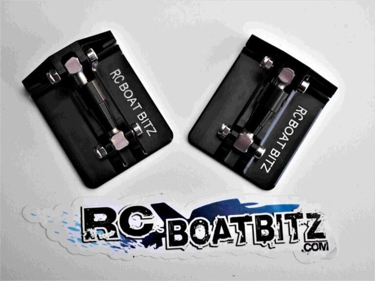 CNC Trim tabs suit Traxxas Spartan TR312 Black - RC Boat Bitz